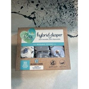 Pampers Hybrid Cover Unisex Diapers Jungle, I Heart You-gray, Milk & Cookies
